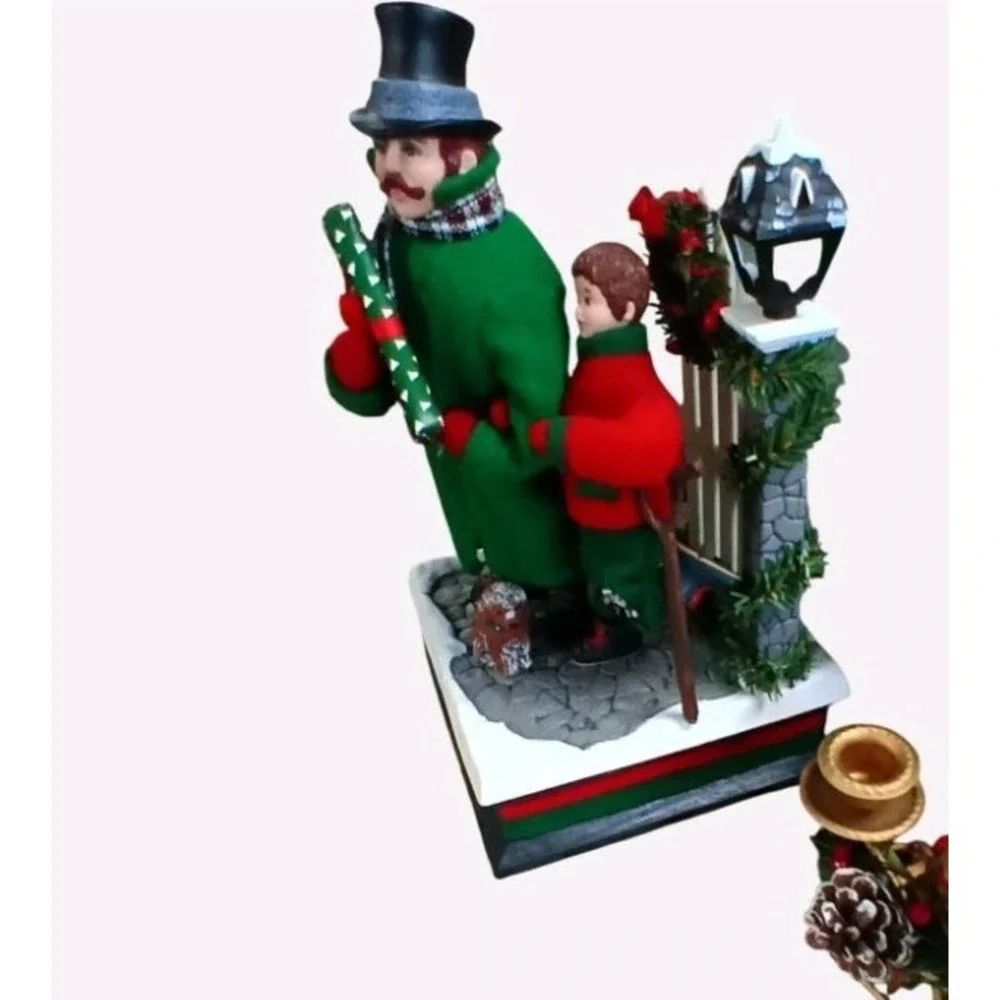 Vintage Holiday Creations Dickens  Carolers Scene 1993 Music & Light Works